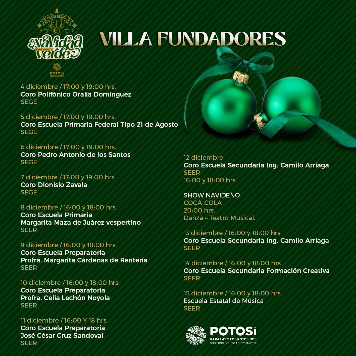 programa festival navideño san luis potosí 2023