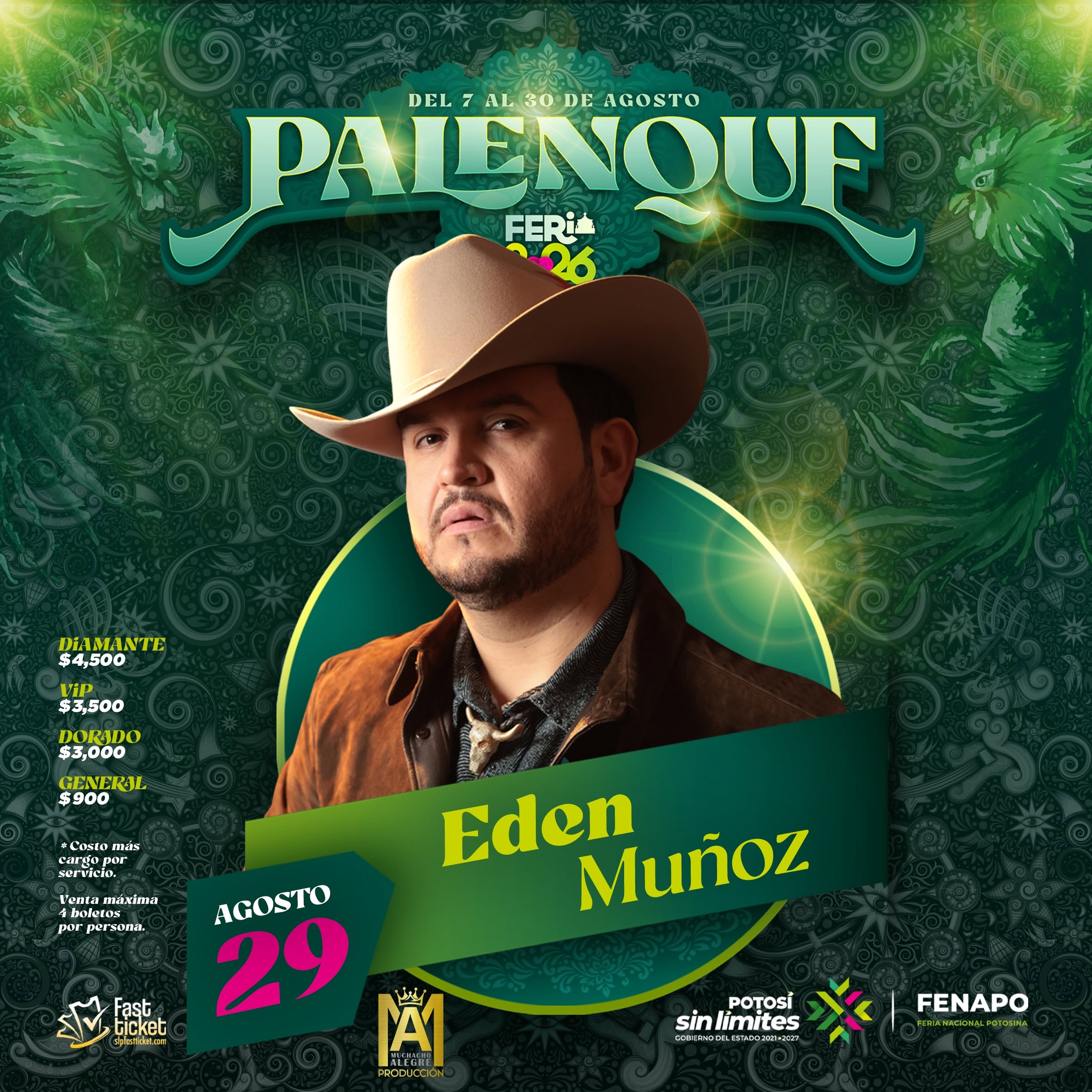 edén muñoz palenque fenapo 2026