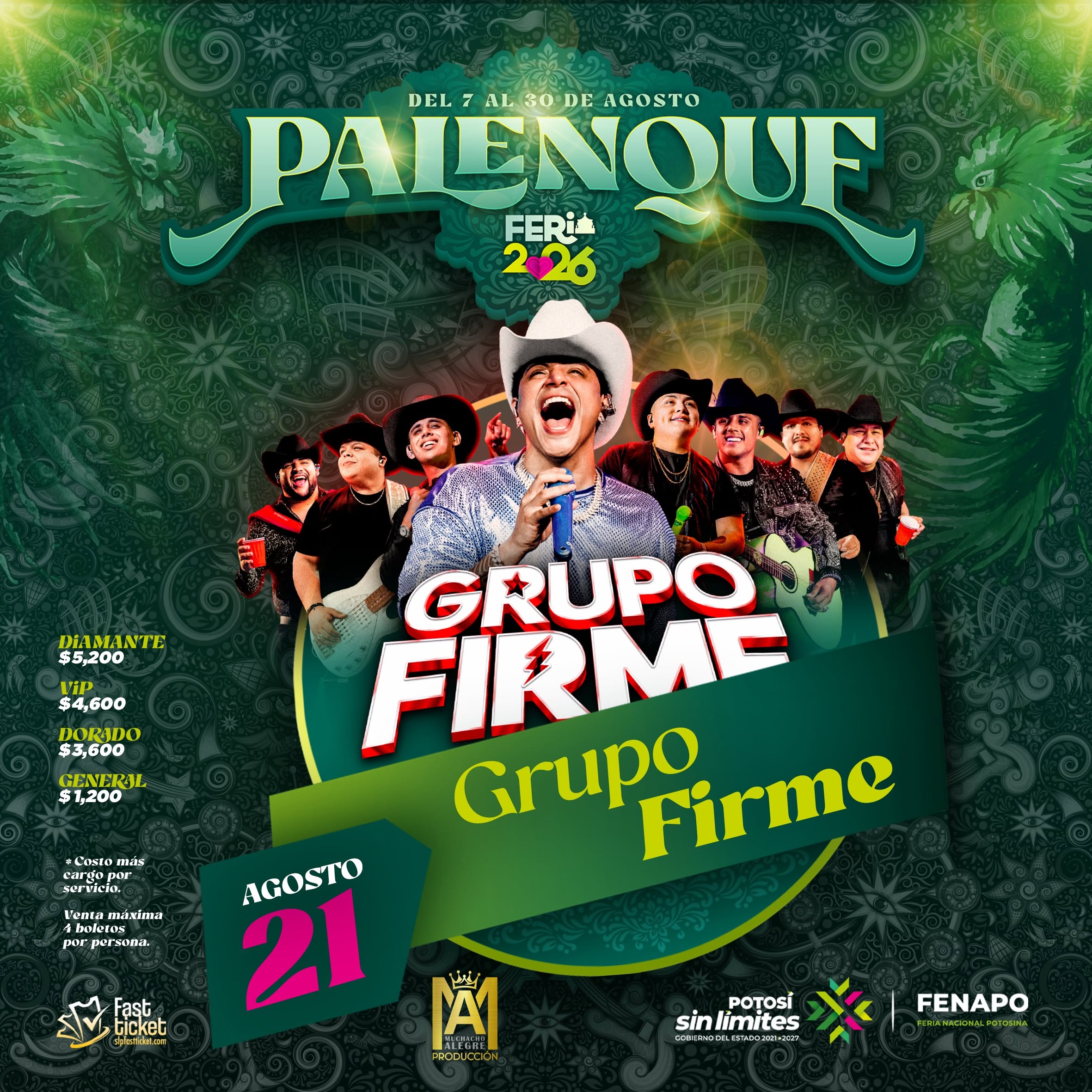 grupo firme palenque fenapo 2026