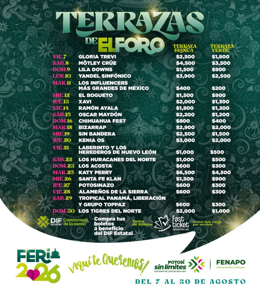 precio terrazas fenapo 2026
